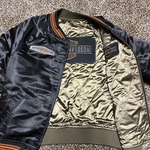 Reversible Harley Davidson Vintage Bomber Jacket